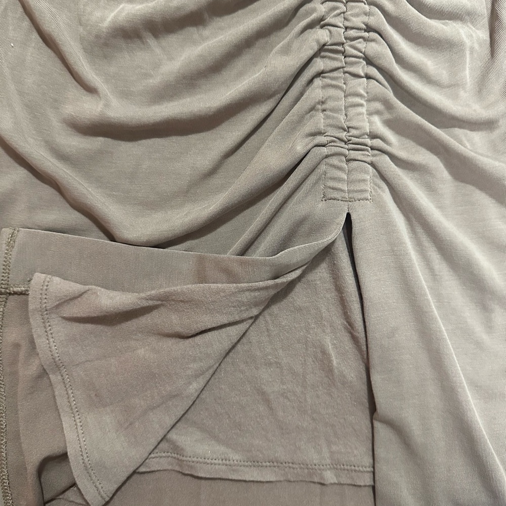Express Tan Ruched Skirt - Picture 3 of 6